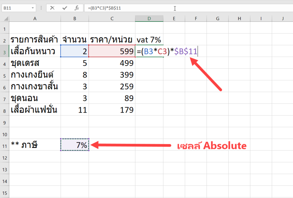 absolute reference excel